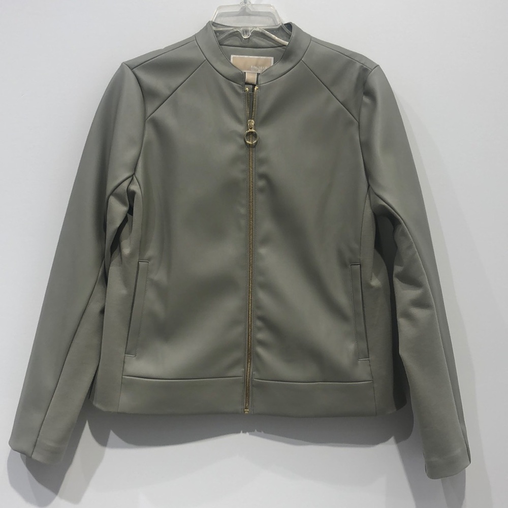 NWT Michael Kors vegan leather jacket M